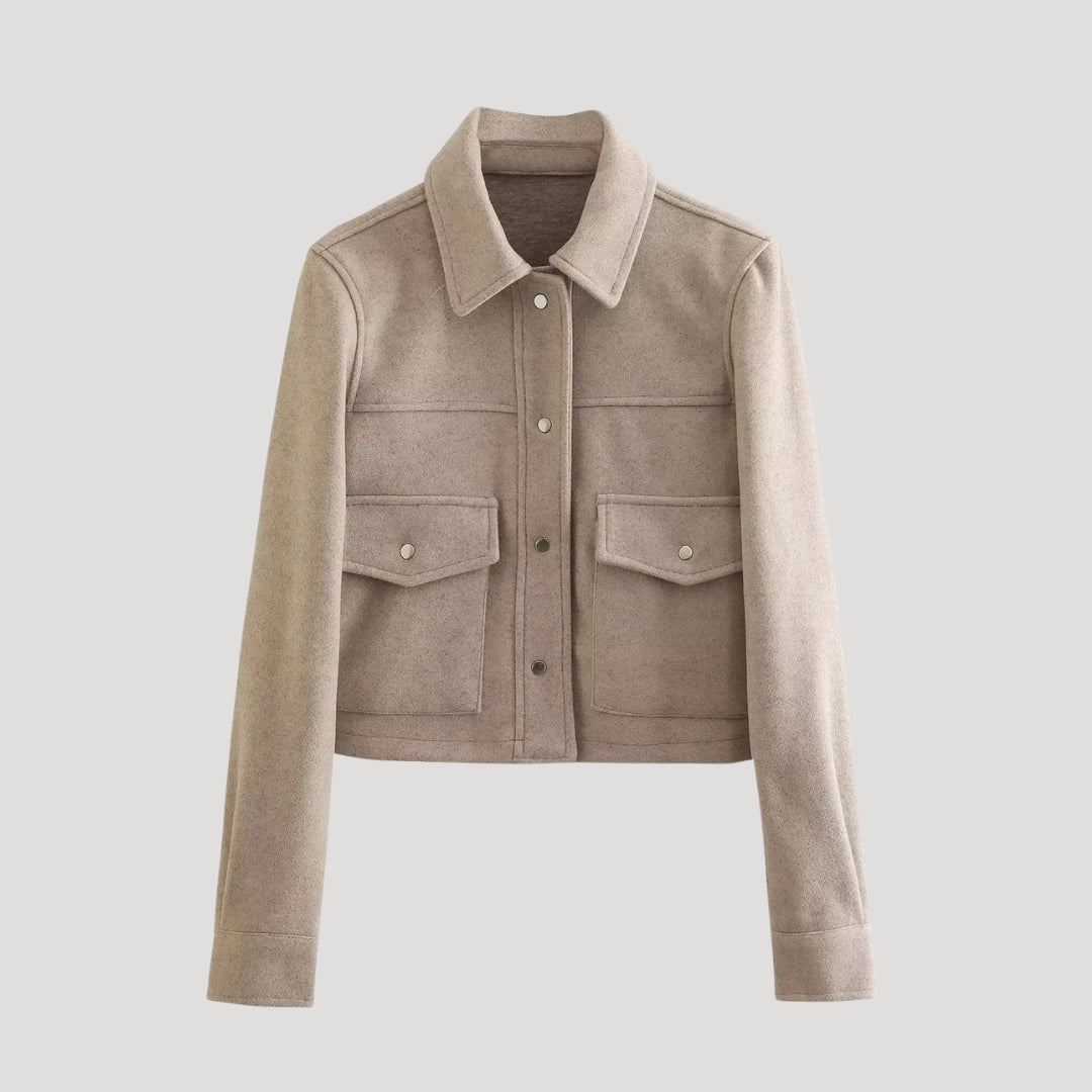 Giacca Utility Cropped in Misto Lana – Stile Urban Casual