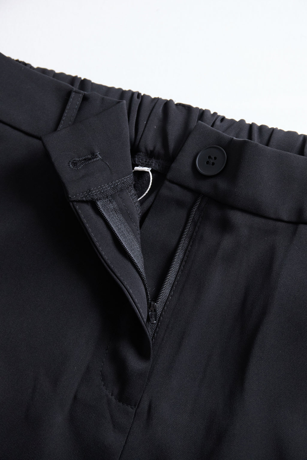 Pantaloni Neri Classici a Vita Alta con Vestibilità Sartoriale