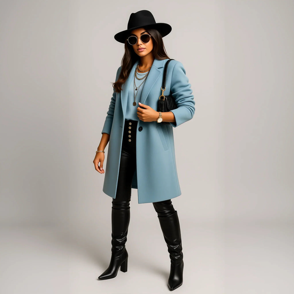 Cappotto Lungo di Lana da Donna - Elegante Cappotto Invernale da Donna
