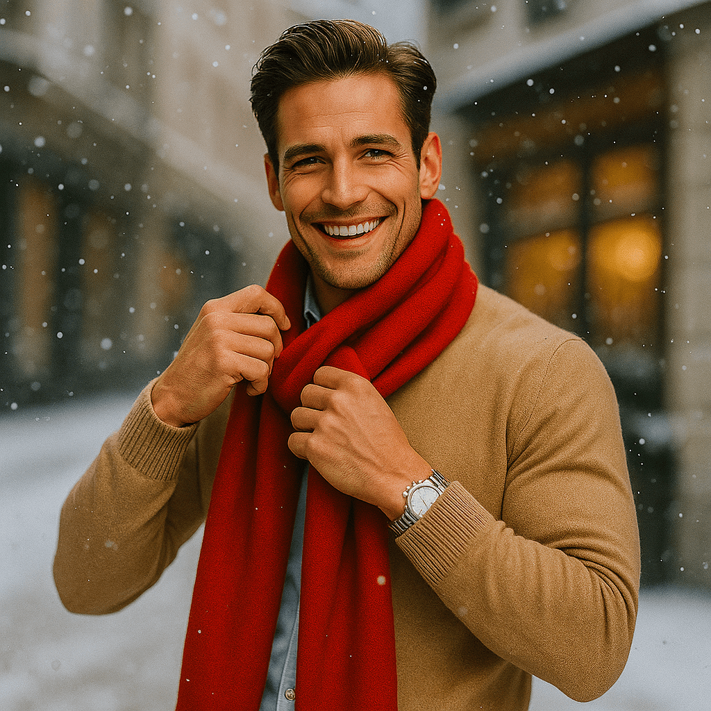 Sciarpa Rossa in Cashmere - Eleganza - Calore - Senza Tempo