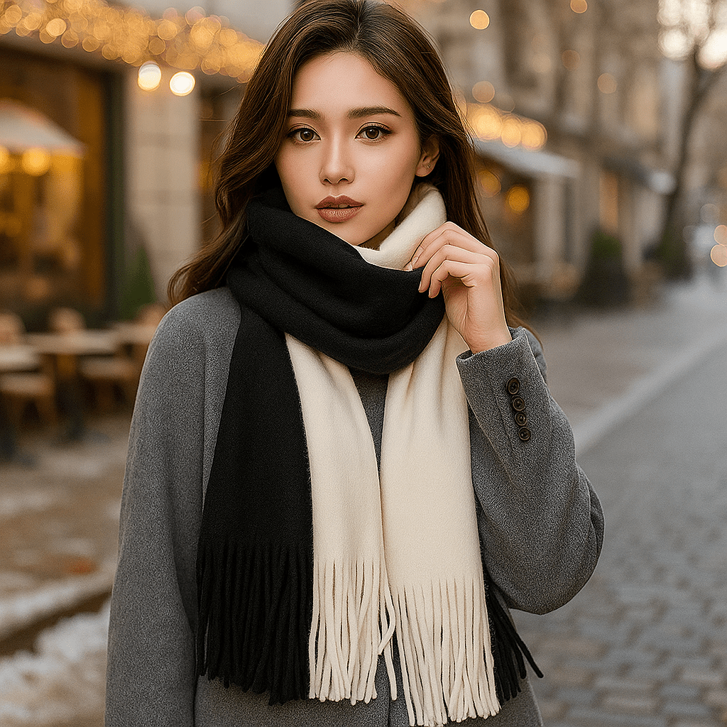 Sciarpa Lunga Cashmere - Elegante - Morbida - Stile Invernale