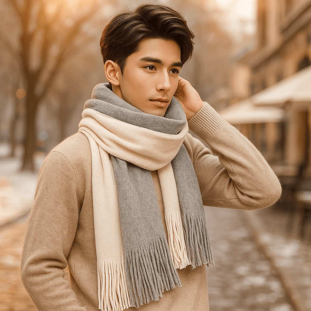 Sciarpa Lunga Cashmere - Elegante - Morbida - Stile Invernale