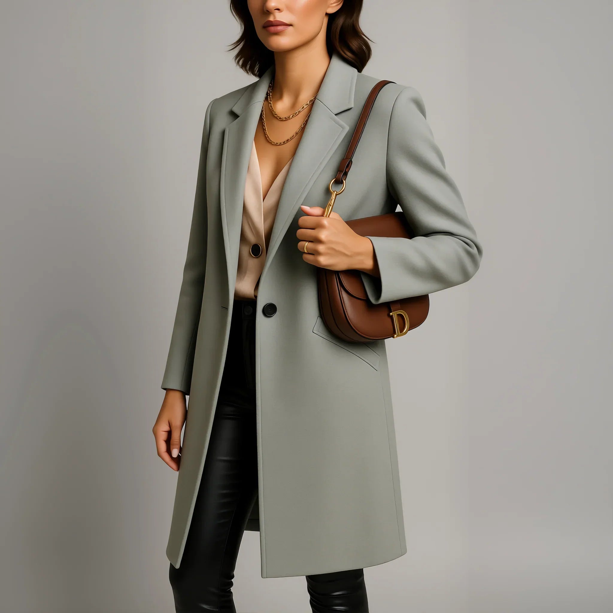 Cappotto Lungo di Lana da Donna - Elegante Cappotto Invernale da Donna