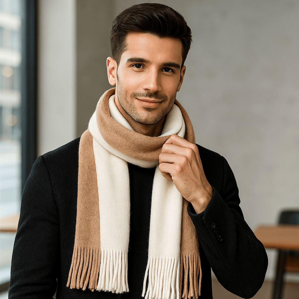 Sciarpa di Lana a Strisce - Lunga - Calda - Elegante